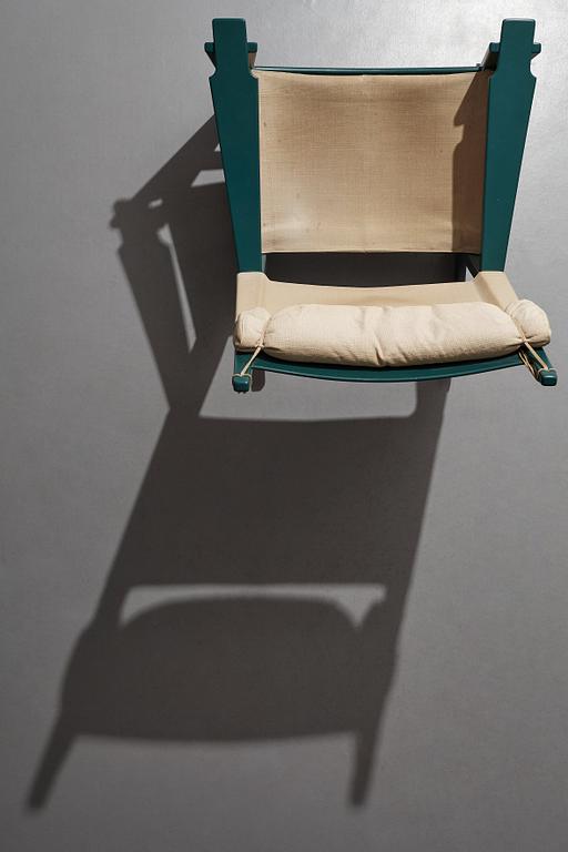 HANS J WEGNER, a "GE673" "The Keyhole", prototype rocking chair in a special colour, Getama, Denmark, 1970's.