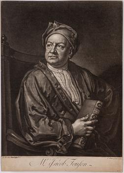 A mixed lot of 14 unframed 18th century mezzotint and aquatint portraits.