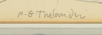 PG Thelander, a wall object, signed PG Thelander, dated -65 verso.