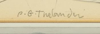 PG Thelander, a wall object, signed PG Thelander, dated -65 verso.