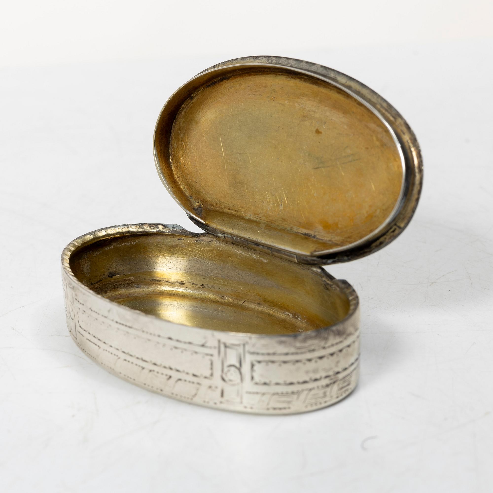 Box, silver, Erik Sorssell, Stockholm 1794.