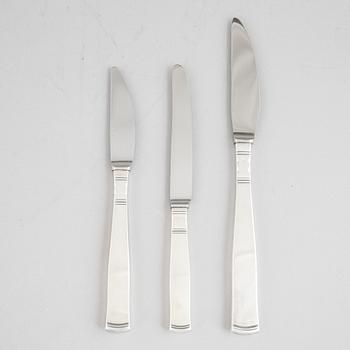 Jacob Ängman, 37 silver knives, model 'Rosenholm', GAB.