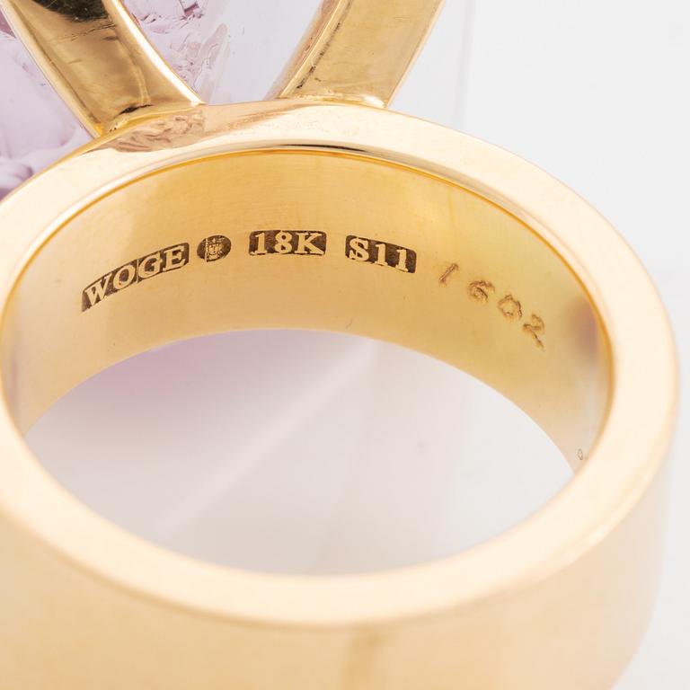 Wolfgang Gessl, ring, 18K rödguld och fantasislipad ametist.