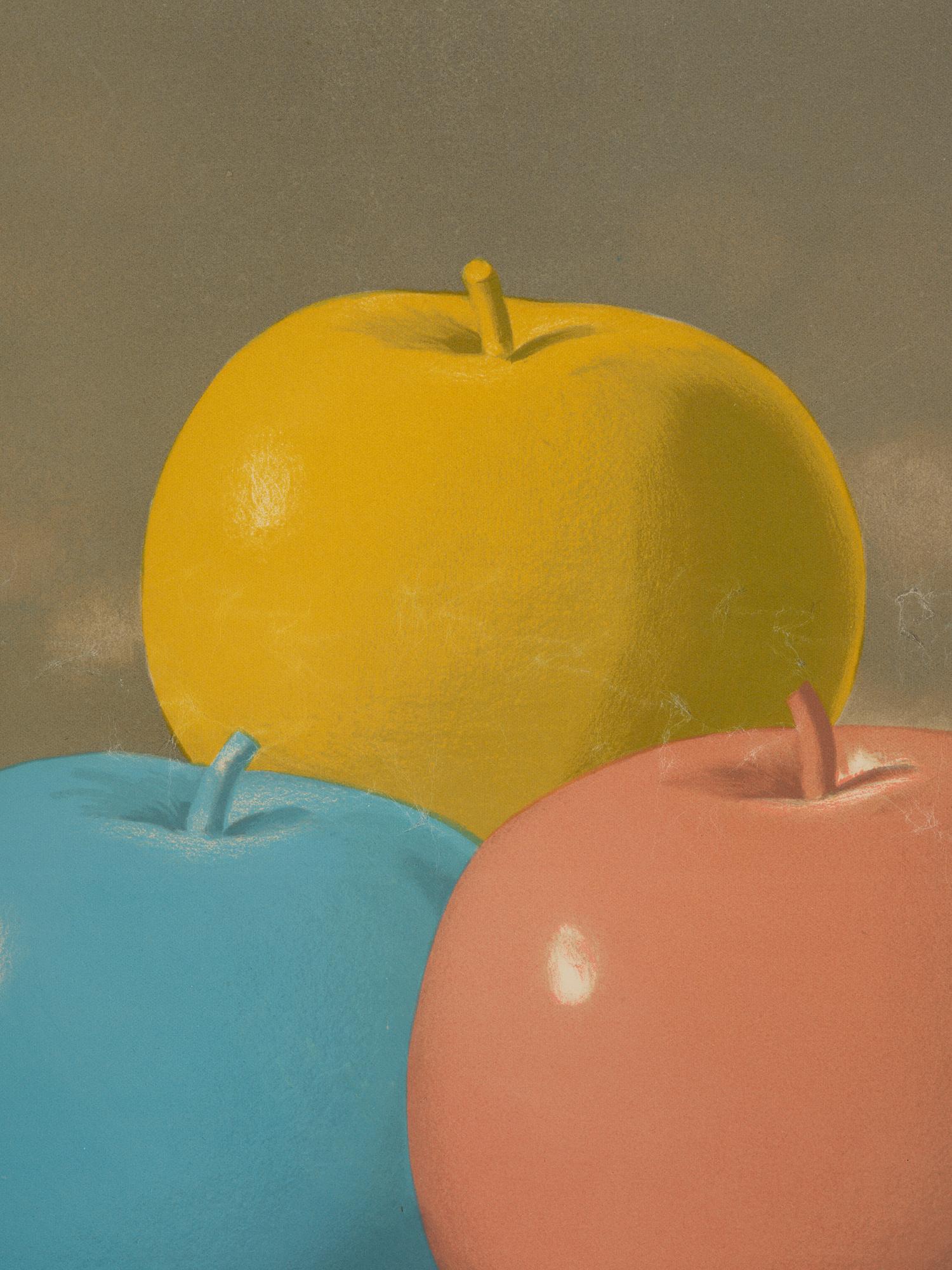 René Magritte, efter, "Trois pommes".