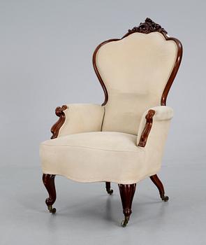 FÅTÖLJ, nyrokoko, 1800-talets andra hälft.