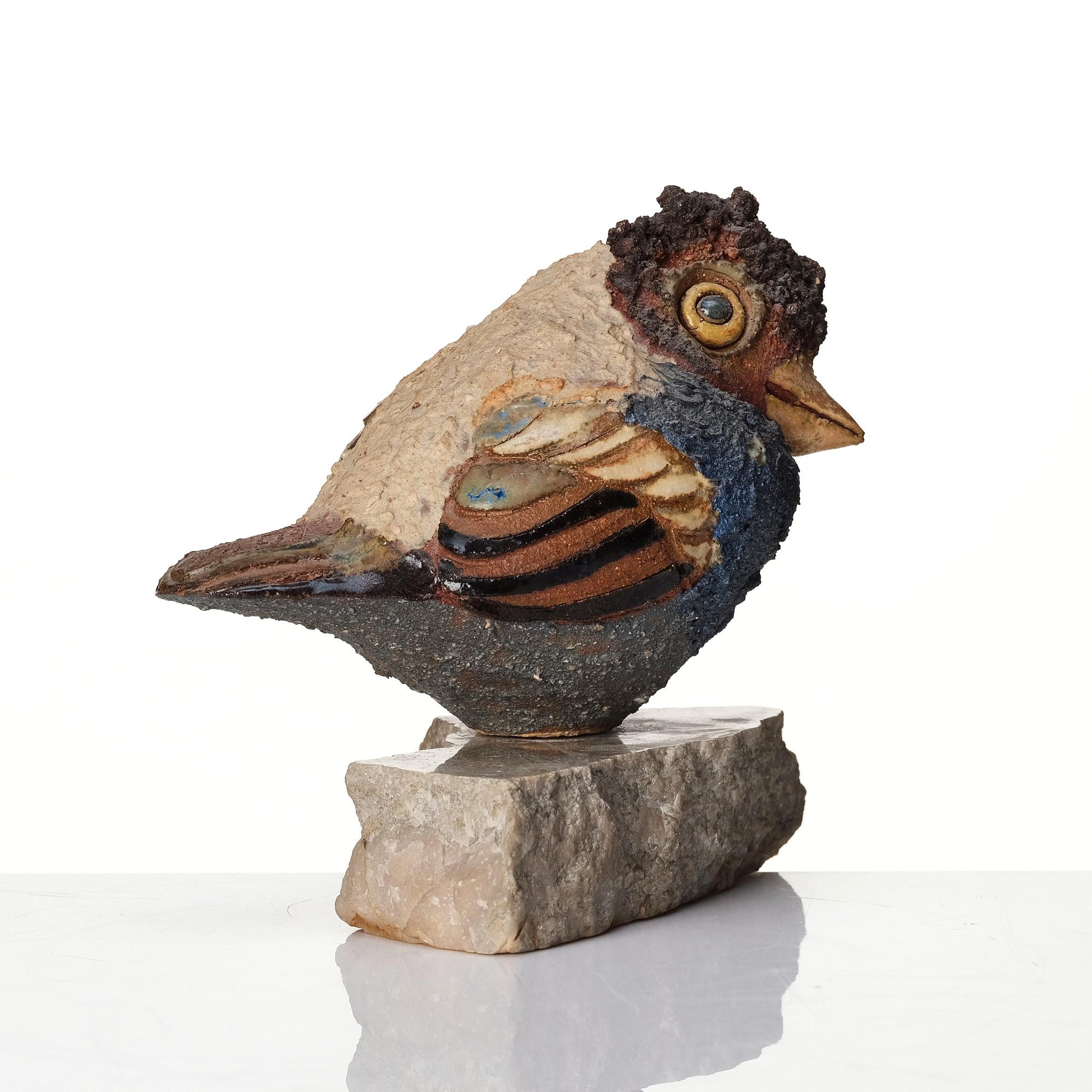 Tyra Lundgren, skulptur, fågel, egen ateljé 1970.