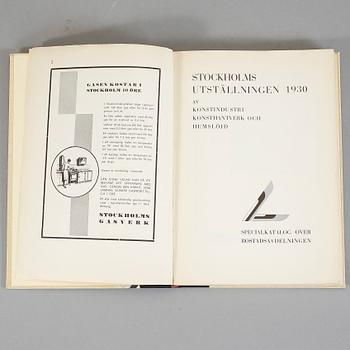 BOK SAMT UTSTÄLLNINGSKATALOG, Stockholmsutställningen 1930.