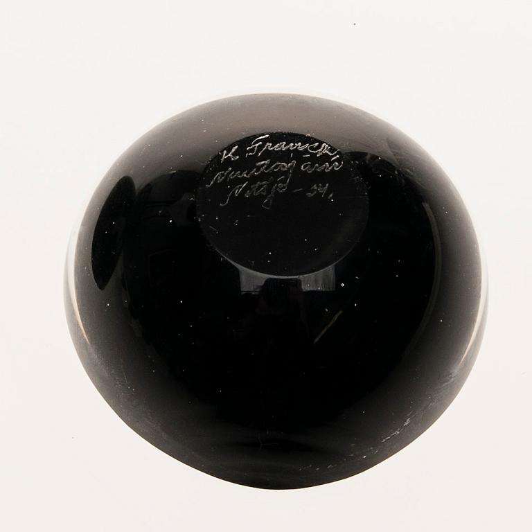 SKÅLAR, glas, 5 st, Kaj Franck, Nuutajärvi/Notsjö, signerade och daterade. 1950-tal.