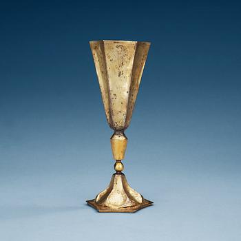 A German 17th century silver-gilt cup, makers mark of Stephan Gressel, Nürnberg (1602-1634).