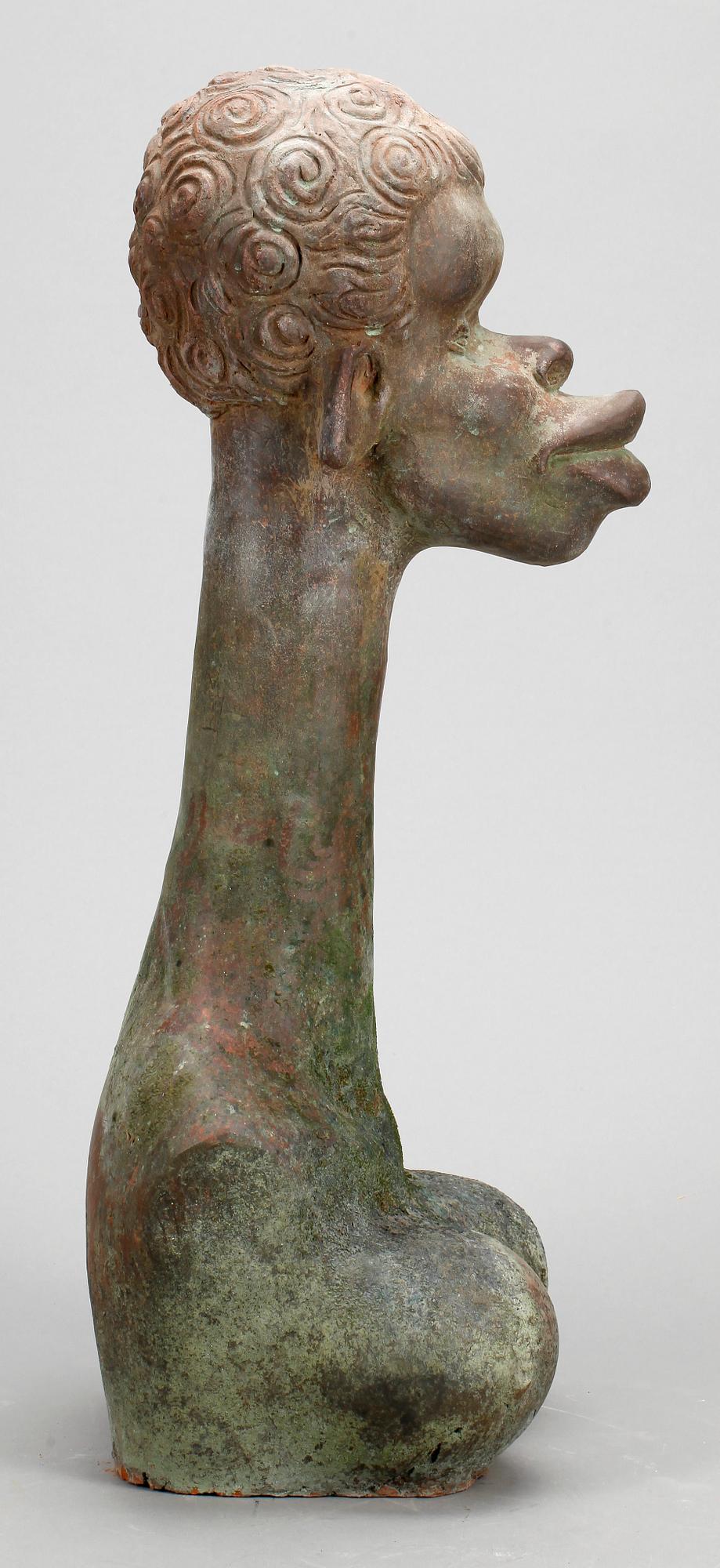 SKULPTUR, terrakotta, africana-typ, modern tillverkning.