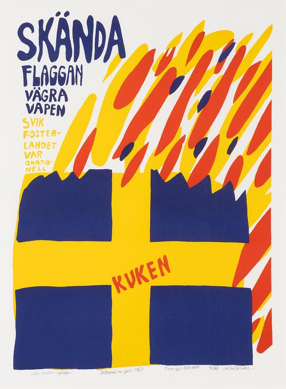 Carl Johan De Geer, "Skända flaggan".