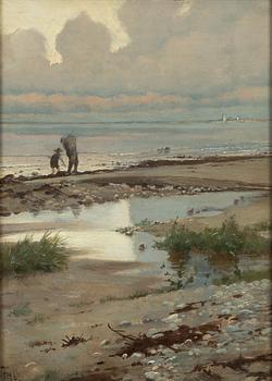 Frants Henningsen, Coastal Landscape with Seaweed Gatherers.