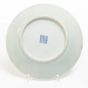Three Canton porcelain plates, China, second half of the 19th century.
