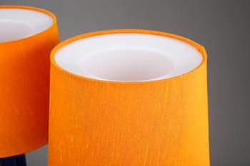 BORDSLAMPOR, ett par, glas, Luxus, 1960/70-tal.