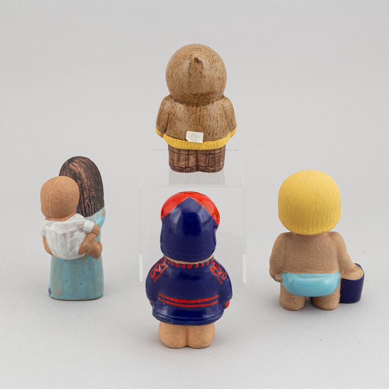 Lisa Larson, eight stoneware figurines from the series "All världens barn" for Gustavsberg.
