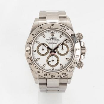 Rolex, Oyster Perpetual, Cosmograph, Daytona, Chronometer, armbandsur, kronograf, 40 mm.