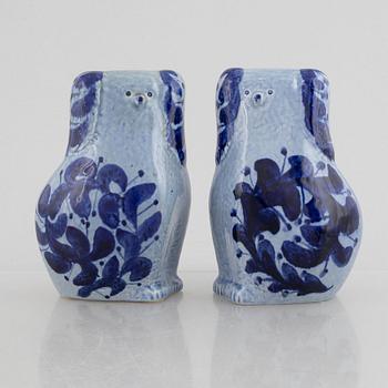 Lisa Larson, figuriner, 2 st, "Pudlar", Gustavsberg.