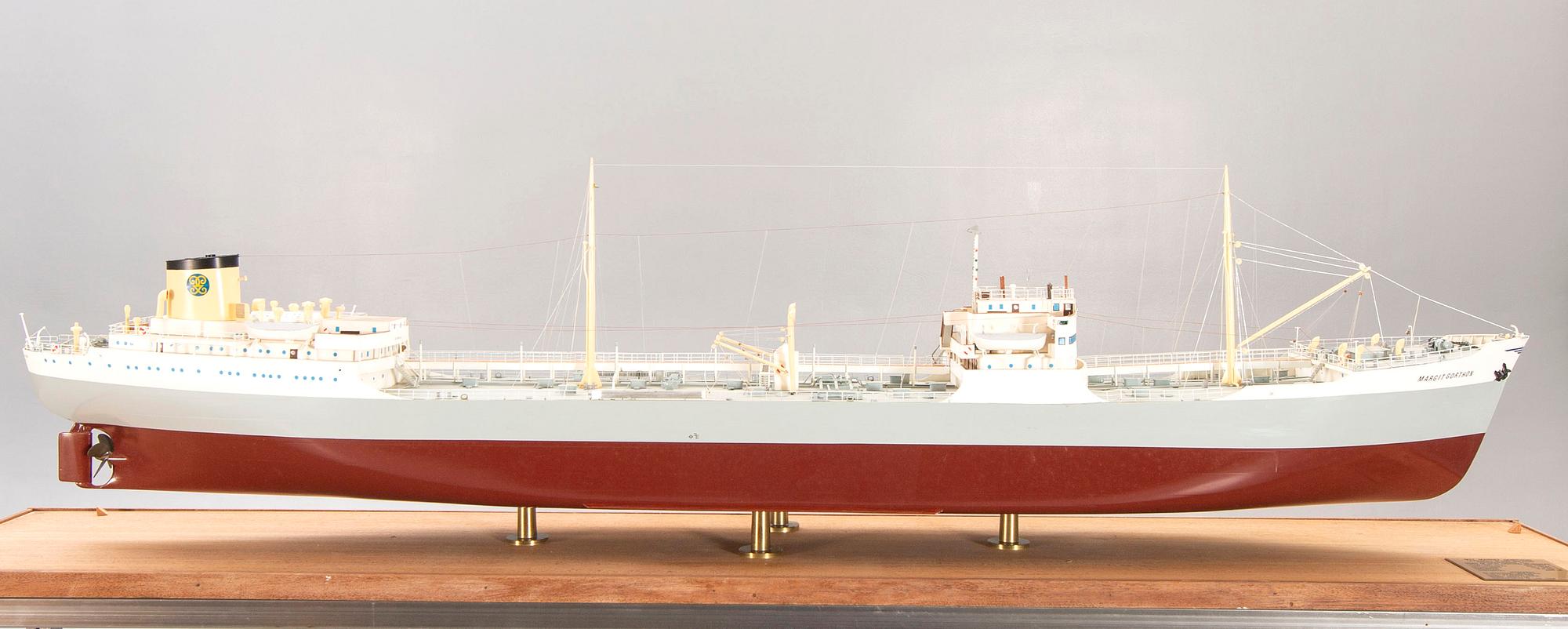 A ship model, M/T Margit Gorthon, launched 1951.