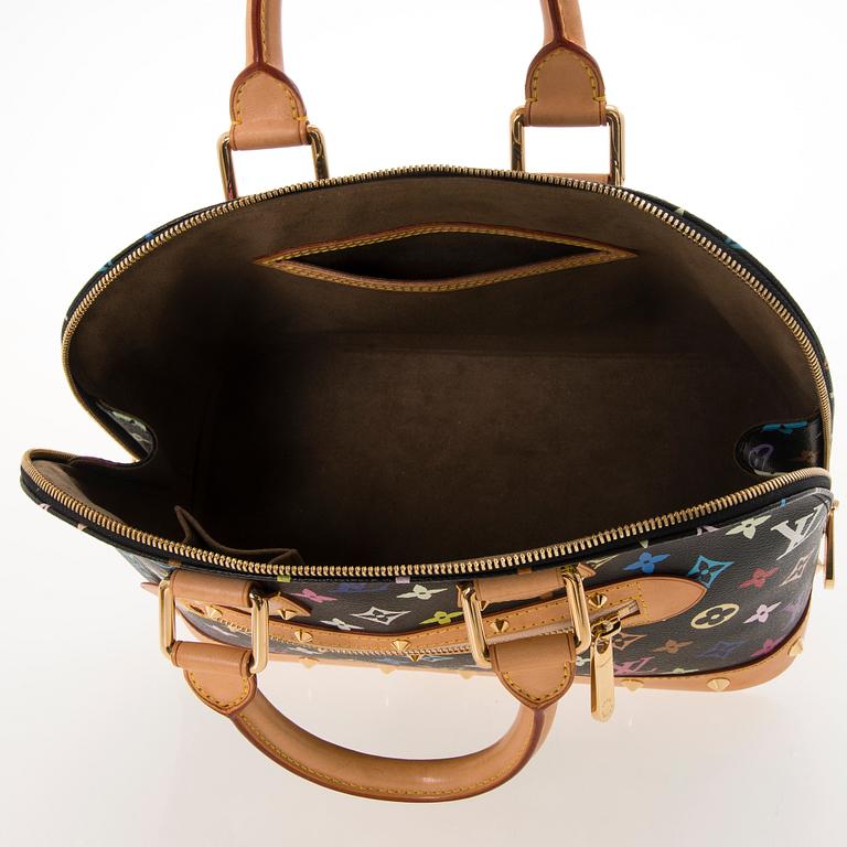 LOUIS VUITTON, Black Multicolor Alma Handbag.