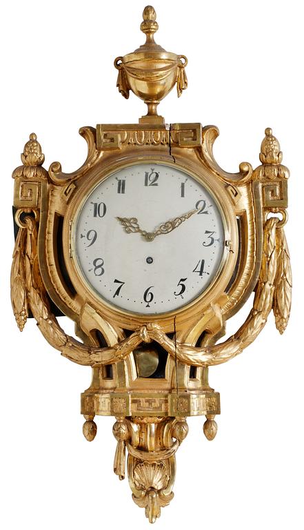 A Gustavian wall clock.