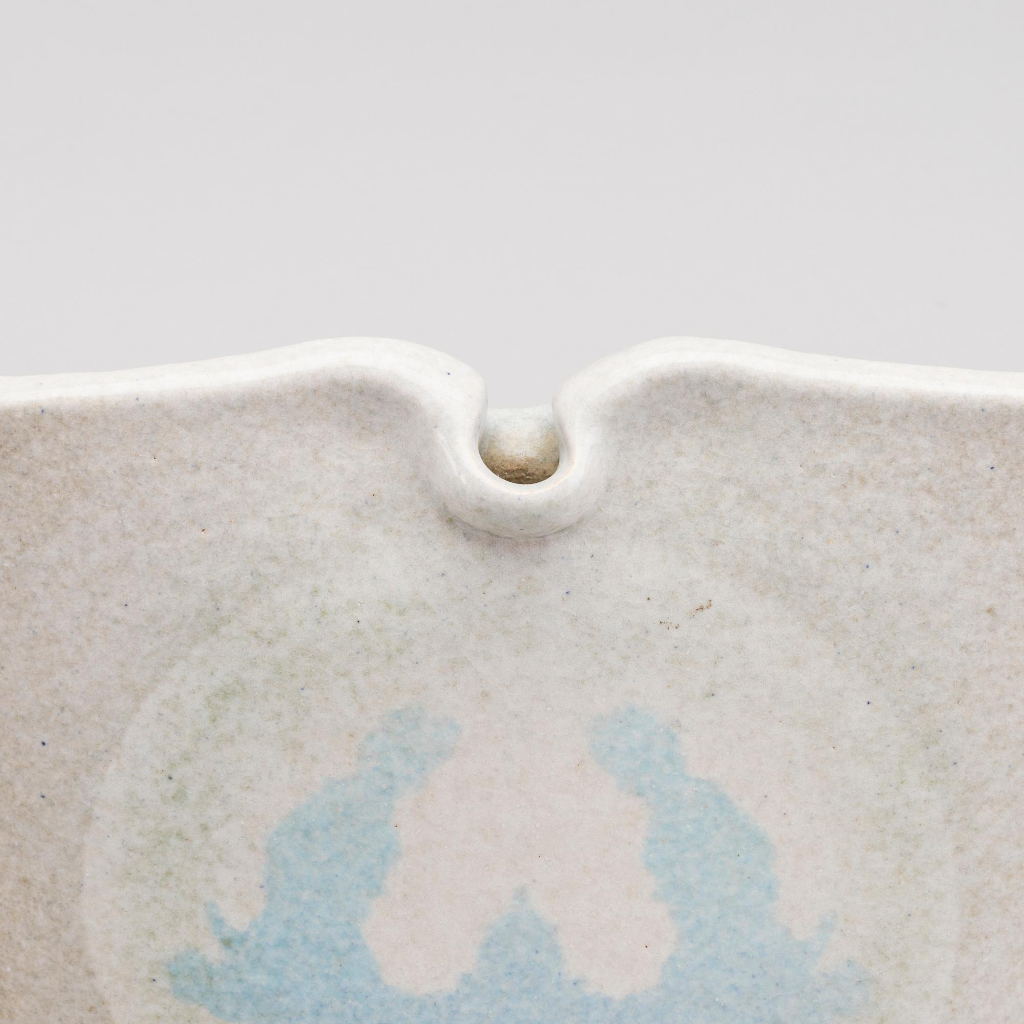 A HANS DE JONG STONEWARE VASE, stampsigned and dated -82.