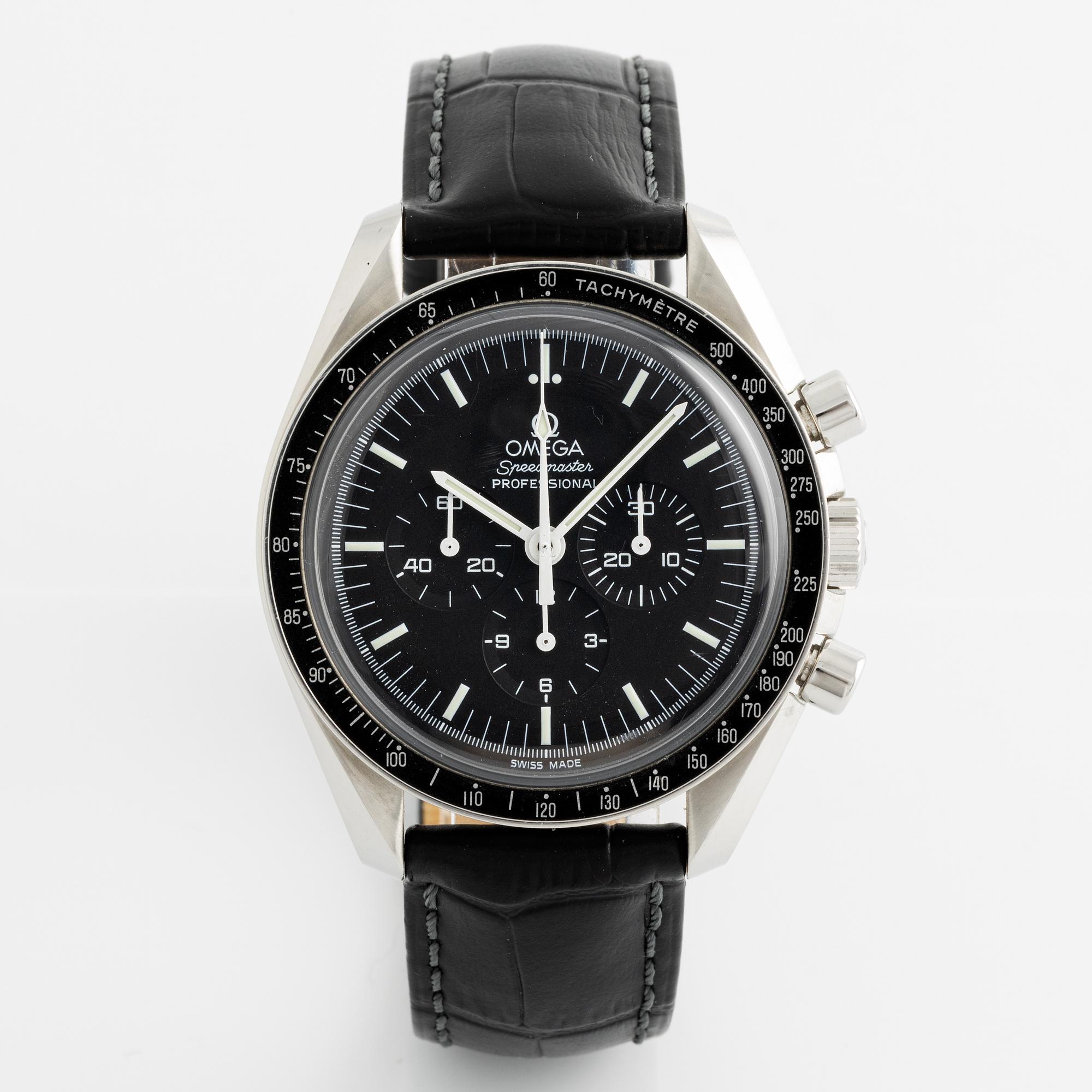 Omega, Speedmaster, Professional, "Moonwatch", chronograph, wristwatch, 42 mm.