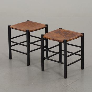 A PAIR OF STOOLS SECOND HALF OF 20TH CENTURY,