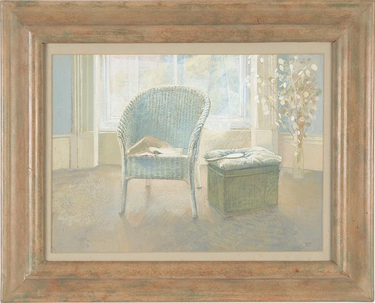 David Tindle, gouache on paper, signed verso.