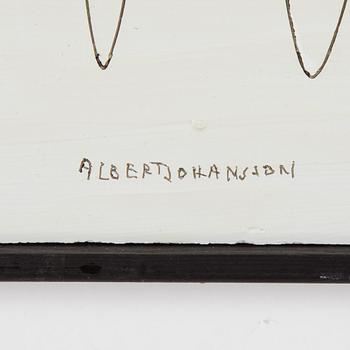 ALBERT JOHANSSON, olja på pannå, signerad.
