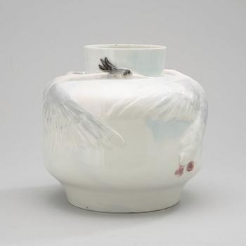 An Alf Wallander Art Nouveau porcelain vase, Rörstrand 1898.