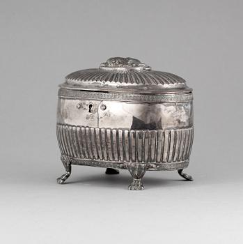 SOCKERSKRIN, silver, Gustaf Folcker, Stockholm 1824. Vikt ca 795 gram.