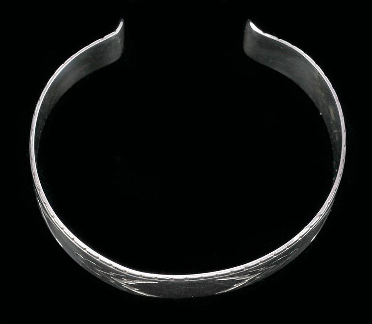 ARMRING, sterling, Oscar Gundlach-Pederson George Jensen, Danmark, 1940/50-tal. Tot vikt ca 42g.