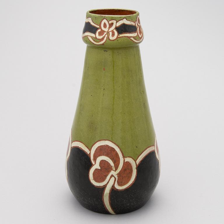 A ceramic vase signed A.W.F. Finland 1903.