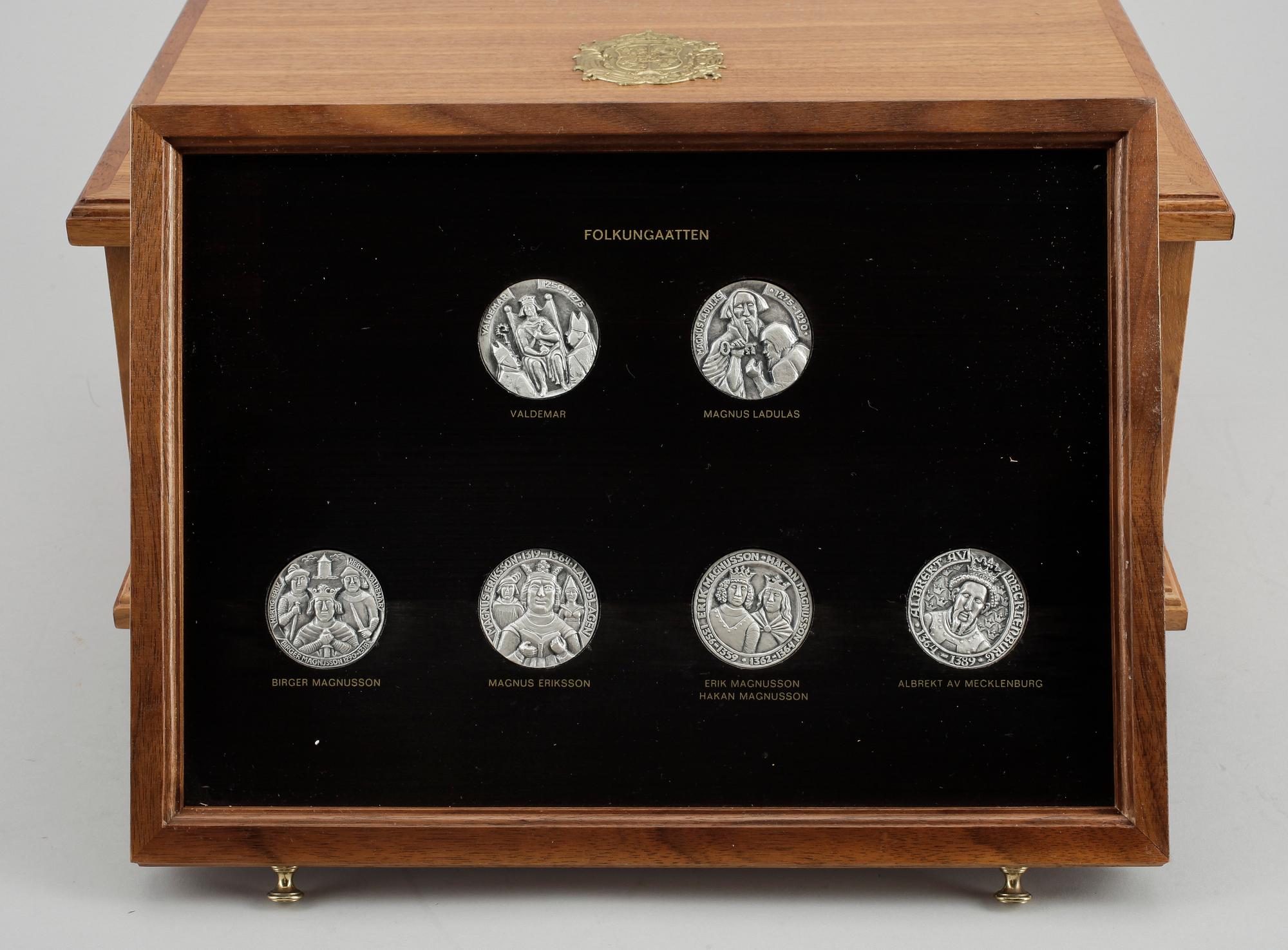 MYNTSAMLING, 59 st, silver, Sporrong, 1976-79. Vikt ca 2800 gram.