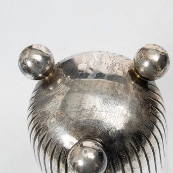 Vase on ball feet, silver, Wilhelm T. Binder, Germany, first half of the 20th century.