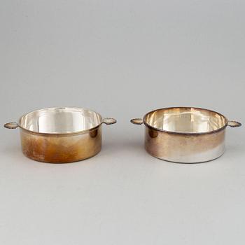 A pair of silverd dishes, marked Råström.