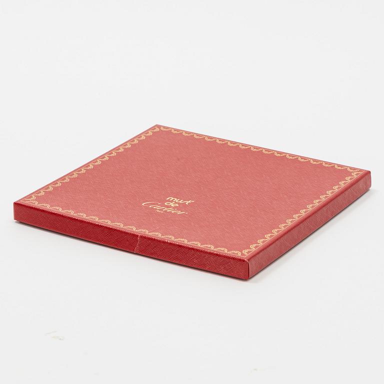 Cartier, a jaquard silk 'Poem de Marie Sebrys' scarf.