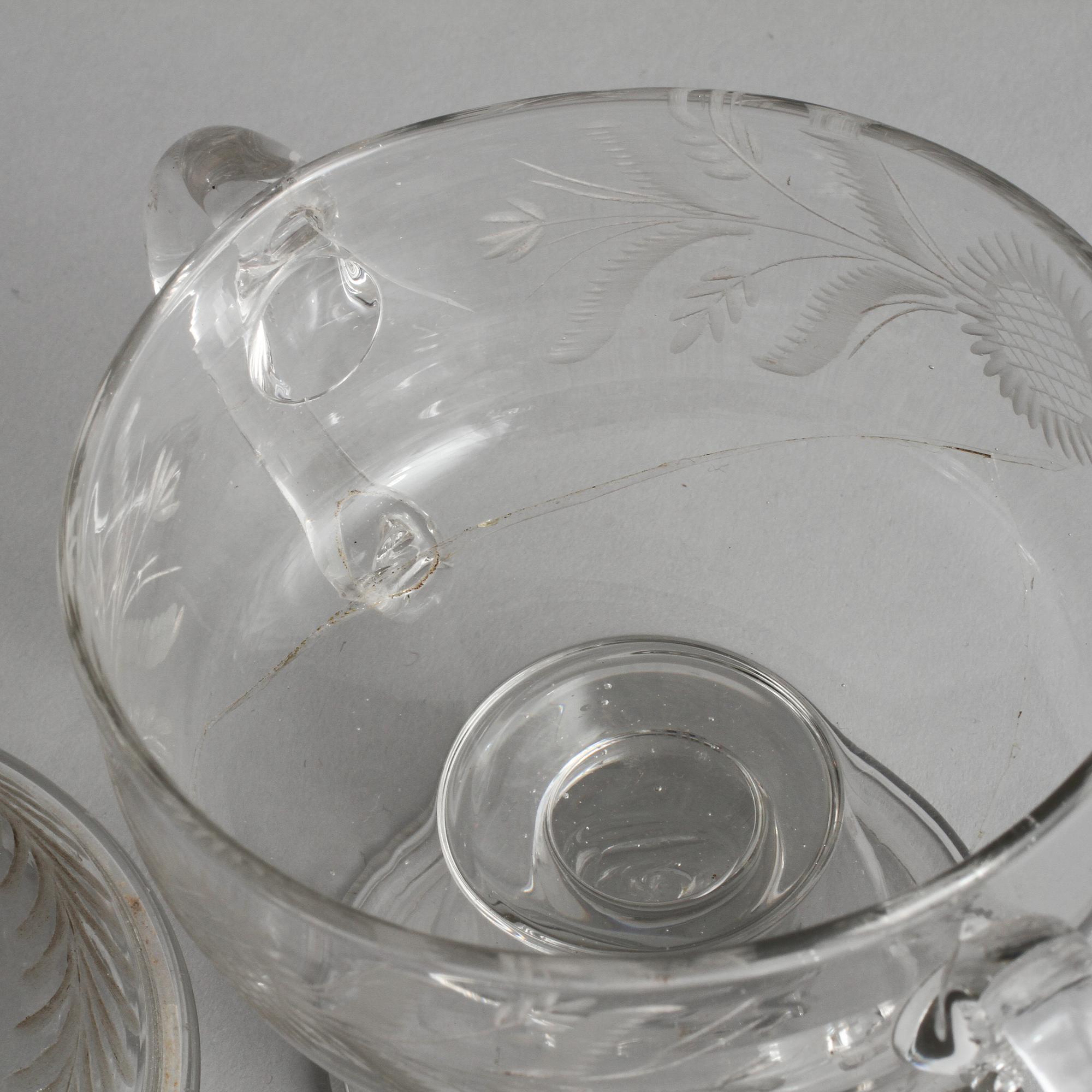 SMÖRASK, glas, 1700-tal.