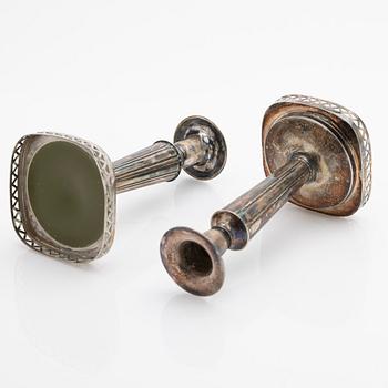 Candlesticks, a pair, silver, Tesi, Gothenburg, 1988.