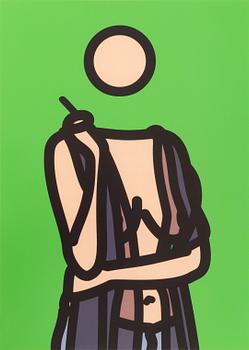 Julian Opie, after, "Ruth with Cigarette 5" from "Twenty Six Portraits by Julian Opie".