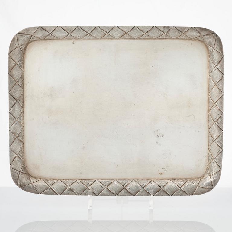 Teservis, trompe l'oeil, 8 delar, silver, av Vasiliy Ivanov, S:t Petersburg 1895.