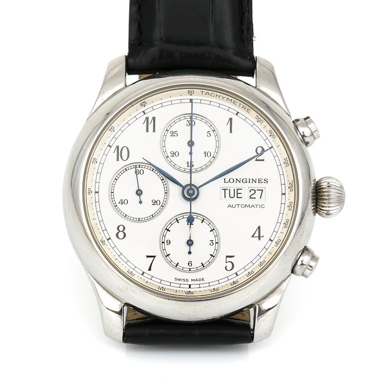 ARMBANDSUR, herr, Longines, "Weems cronograph", Swiss Air no:2.