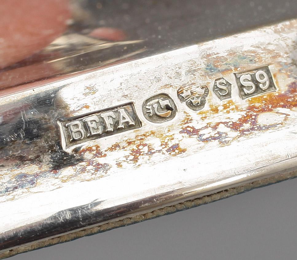 LJUSTAKAR, ett par, silver, empirestil, BEFA, Göteborg, 1968.