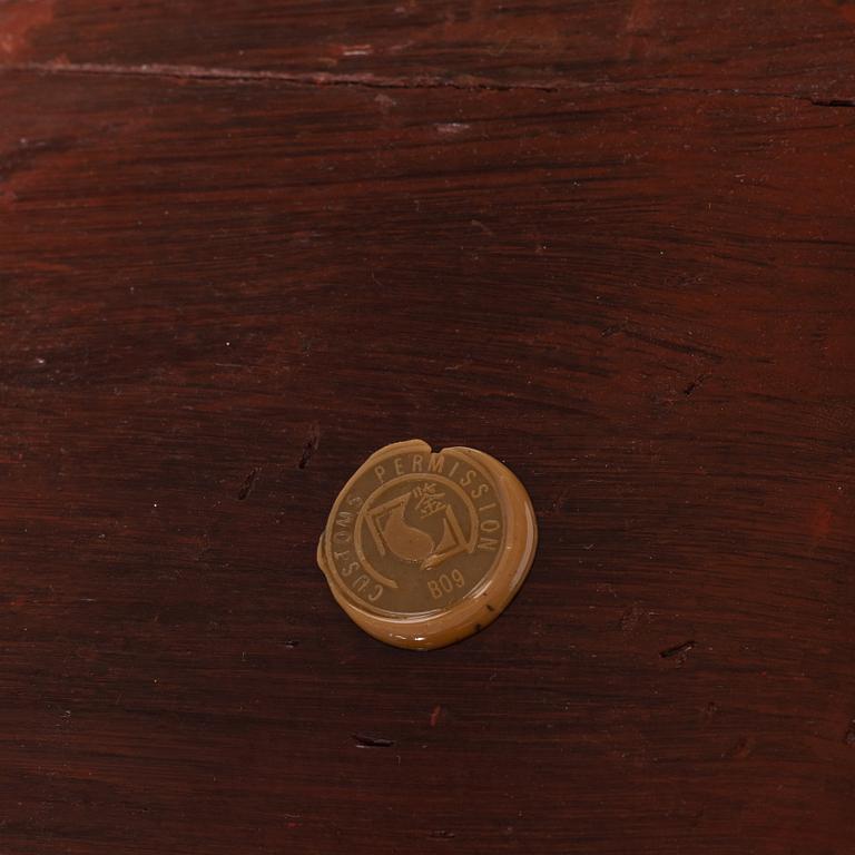 A group of three red wooden vessels, China/Southeast Asia, 20th century.