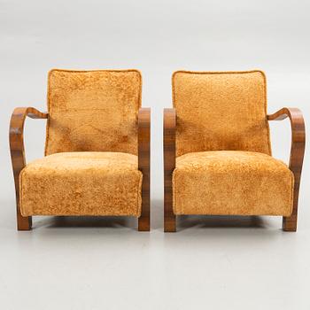 Armchairs, a pair, Art Deco style, 20th century.