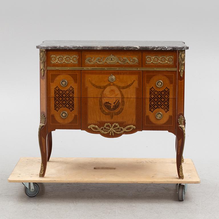 A Gustavian style chest of drawers, mid 20th Century.