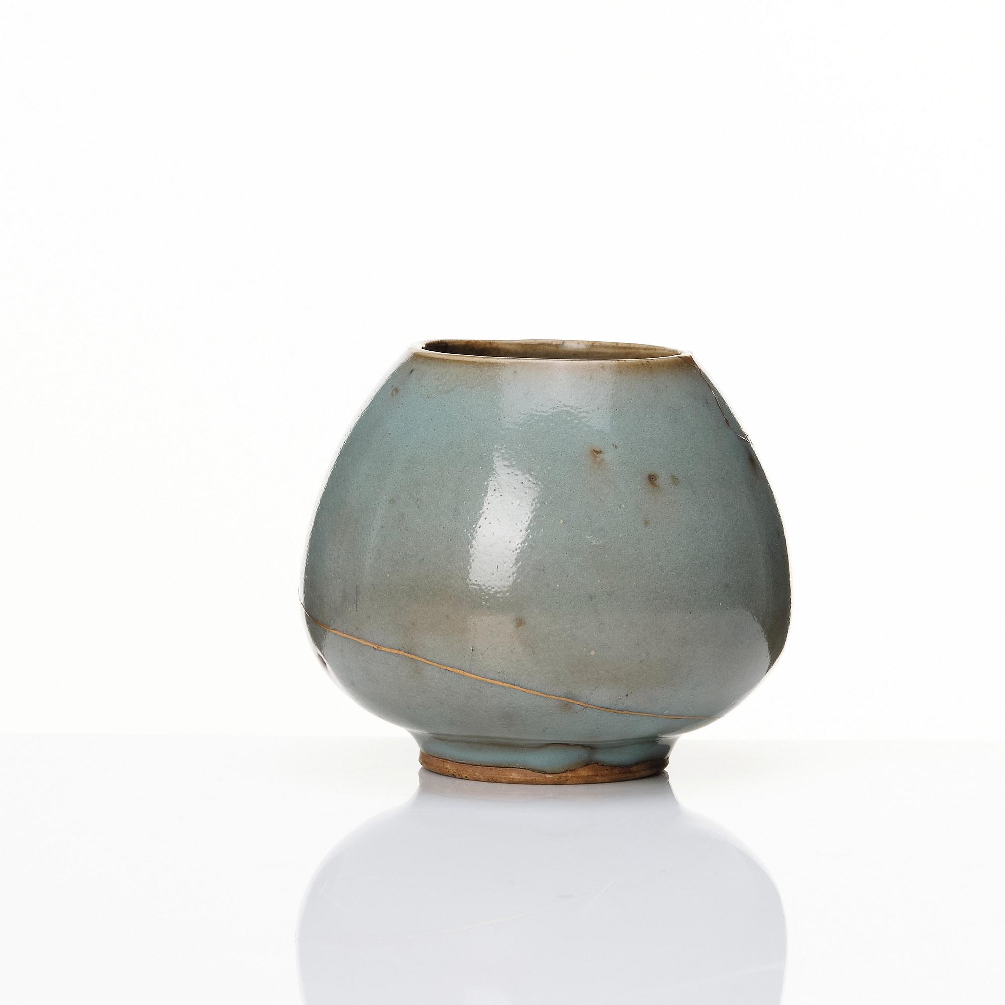 A Junyao lotus bud water pot, Sung dynasty (960-1279).
