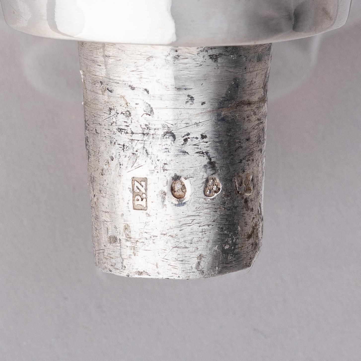 A pair of Swedish 18th century silver candelsticks, marks of Pehr Zethelius, Stockholm 1797.