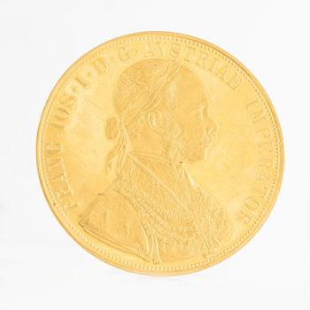 An Austrian goldcoin, restrike of 4 Ducat 1915.