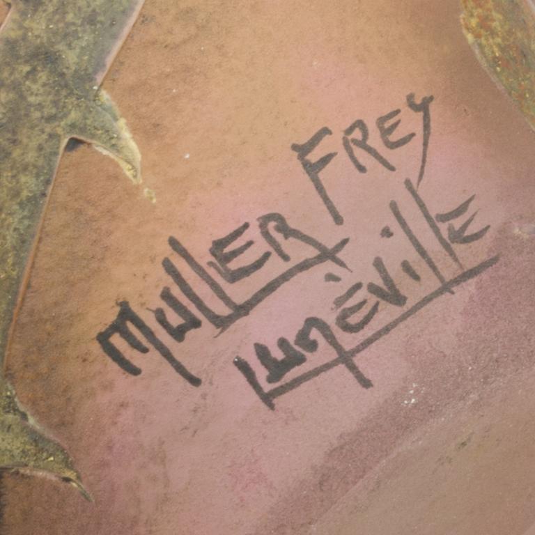 Vas, glas. Muller Freres, Luneville. Frankrike, Jugend.